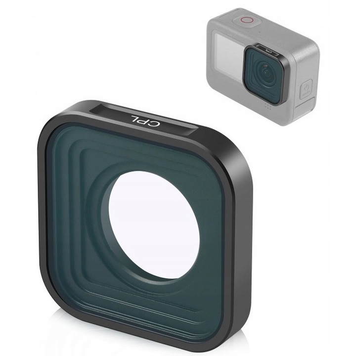 Поляризиращ CPL филтър Puluz за спортни камери 32x32mm, черен алуминий