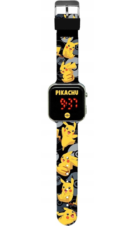 Ceas digital copii Kids Euroswan Pokemon LED calendar 21.5x0.5x3.5cm