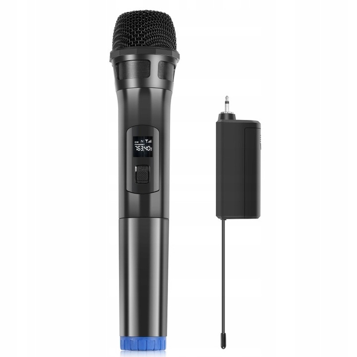 Безжичен UHF динамичен микрофон Puluz PU628B черен 165x42x47mm
