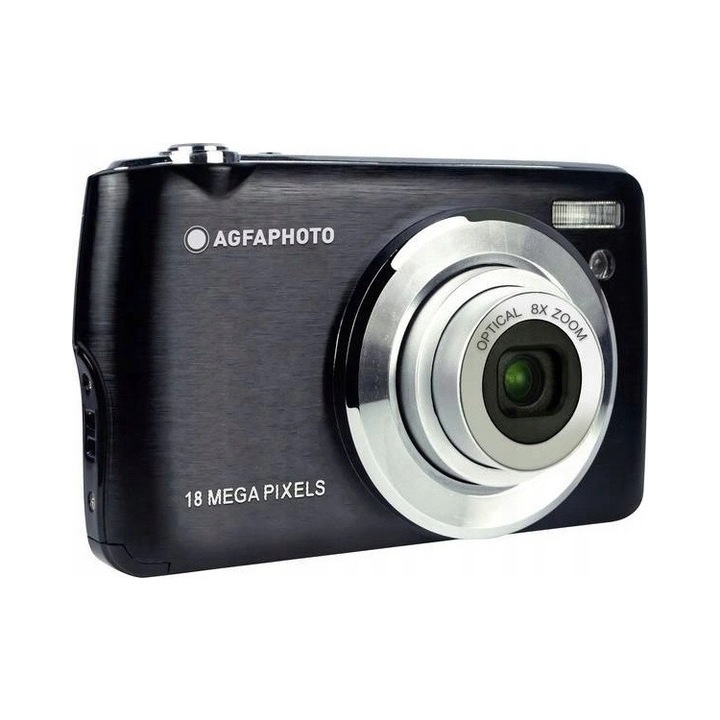 AgfaPhoto DC8200 digitális fényképezőgép, 18MP, 8x zoom, fekete, 2.7inch