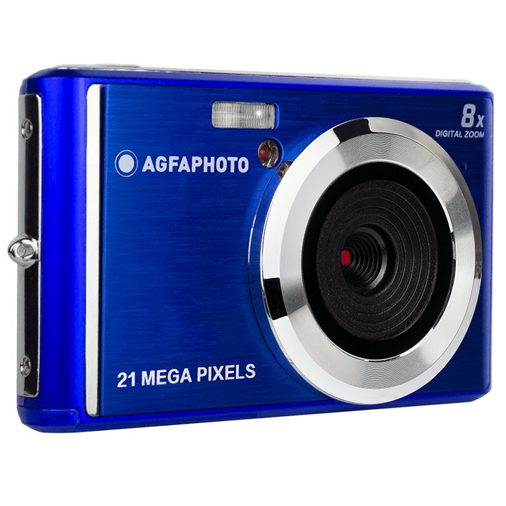 AgfaPhoto DC5200 digitális fényképezőgép, 21MP, kék, 9.5x5.5x2.5cm