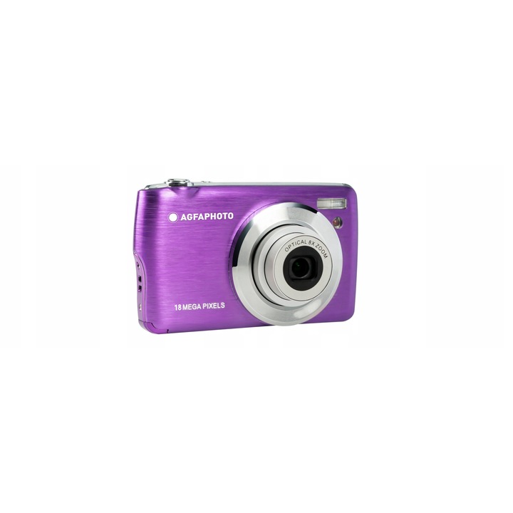 AgfaPhoto DC8200 digitális fényképezőgép, 18MP, 8x zoom, lila, 2.7inch
