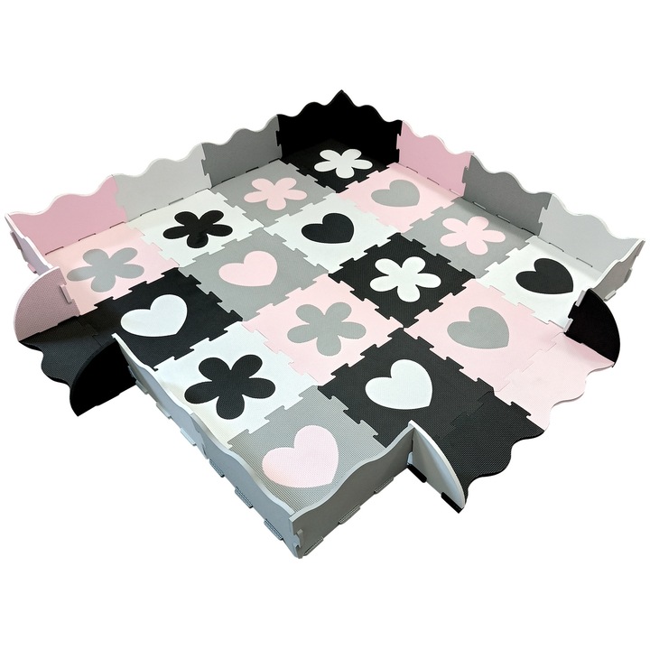 Mata puzzle Happy Kiddo, 52 darab, 162x162cm, többszínű, 0.9cm vastagság