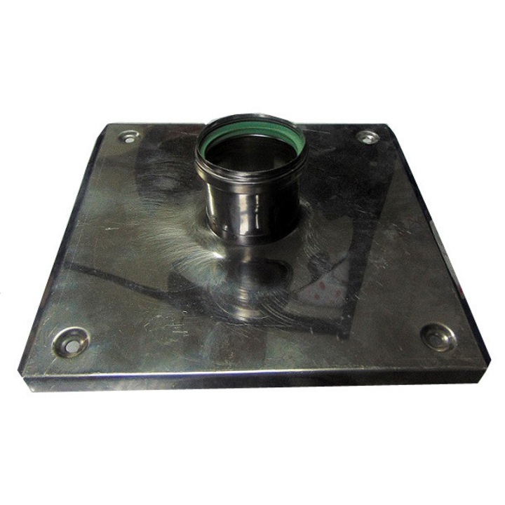 Prodmax kéményrendszer tetőlemez 24,5x24,5cm rozsdamentes acél 1,4404 fi 60mm