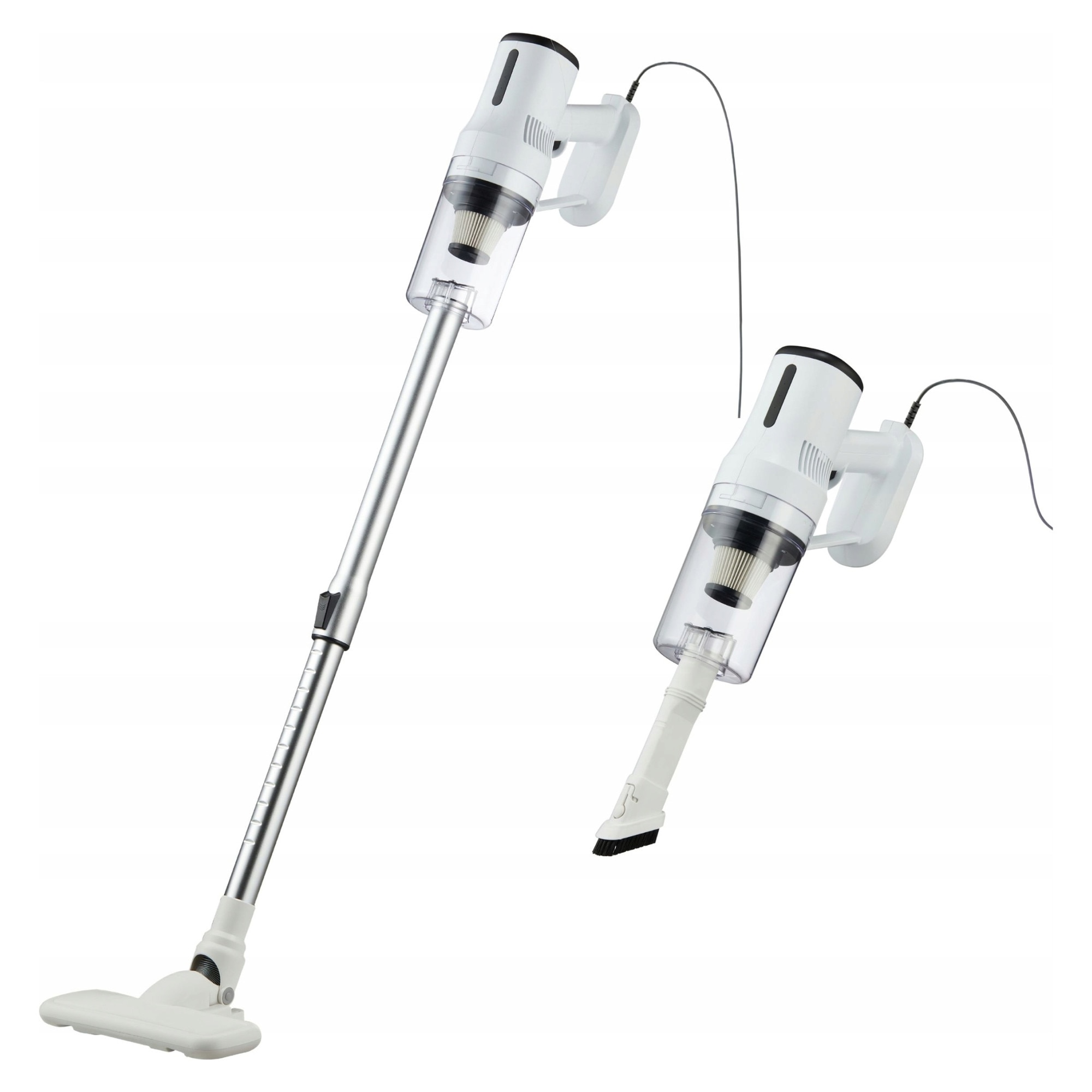 Aspirator vertical Manta PowerStick 2in1 alb 600W HEPA H13 78x25x18cm