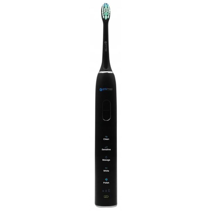 Звукова четка за зъби Oromed Brush, 5 режима, черна, 800mAh, IPX7, с калъф