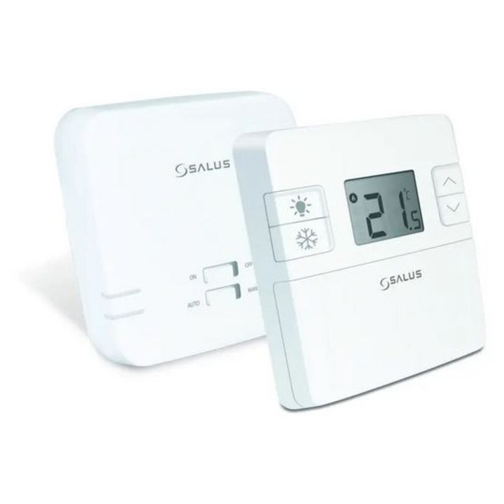 Salus RT305RF elektronikus termosztát szabályzó, vezeték nélküli, felületre szerelhető, naponta programozható, fehér