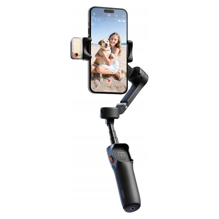 Hohem iSteady V3 Ultra 3-tengelyes stabilizátor, LED, fehér, 98x44x160.5mm
