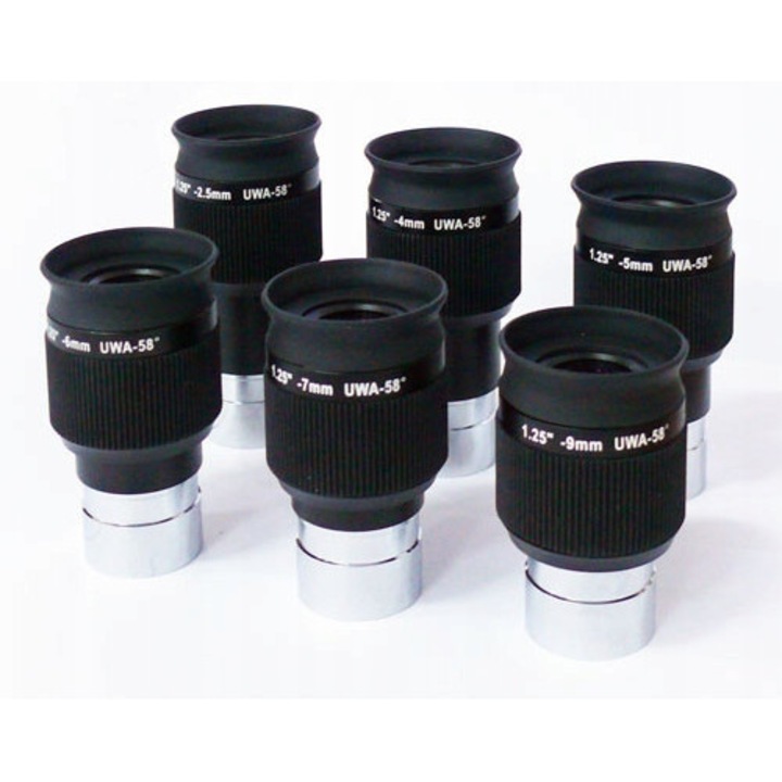 Окуляр Sky-Watcher SWA-58 20mm 1,25", 58° зрително поле, черен, 72x44mm