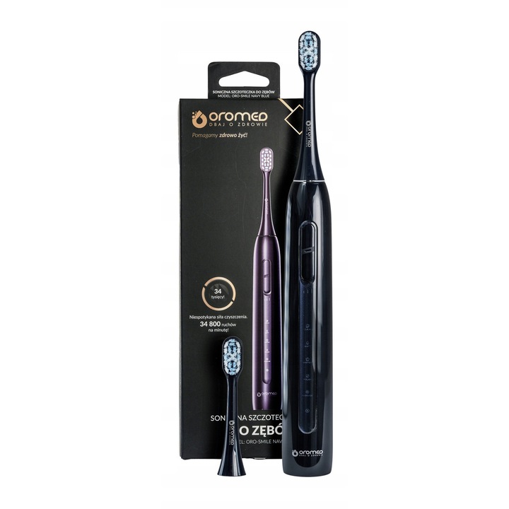 Електрическа четка за зъби Oromed Oro-Smile, 5 режима, тъмносин, USB-C, IPX7, 1200mAh