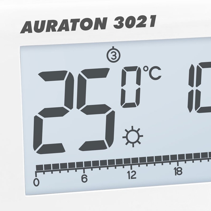 Auraton 3021RT vezeték nélküli programozható hőmérséklet-szabályzó, fehér, 16A