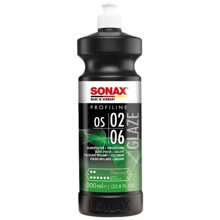 Sonax Profiline OS 02/06 autópolírozó Carnauba viasszal, 1000ml, mikroszálas kendő szett 30x30cm