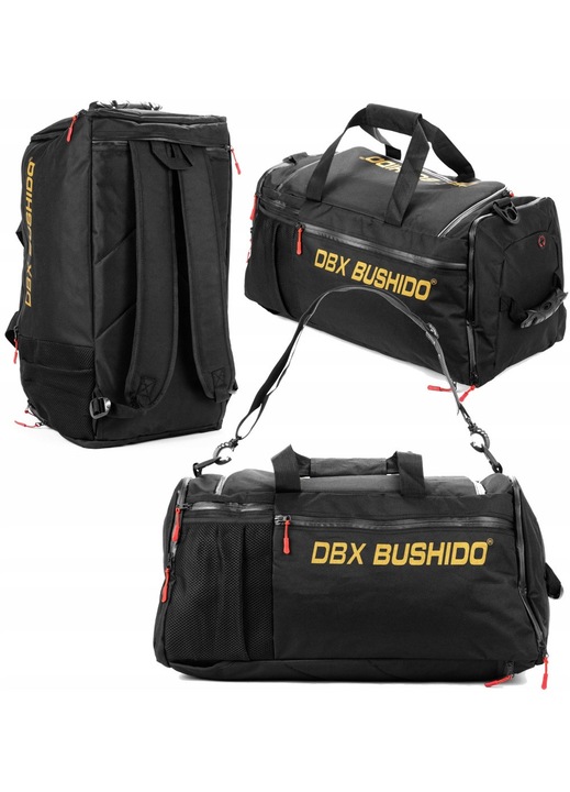 DBX Bushido 3in1 multifunkcionális sporttáska, fekete, 60x30x30cm