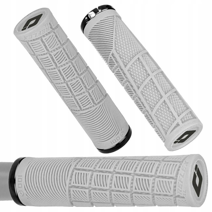 Odi Reflex kerékpár markolat 33,5x135mm szürke fekete bilincsekkel