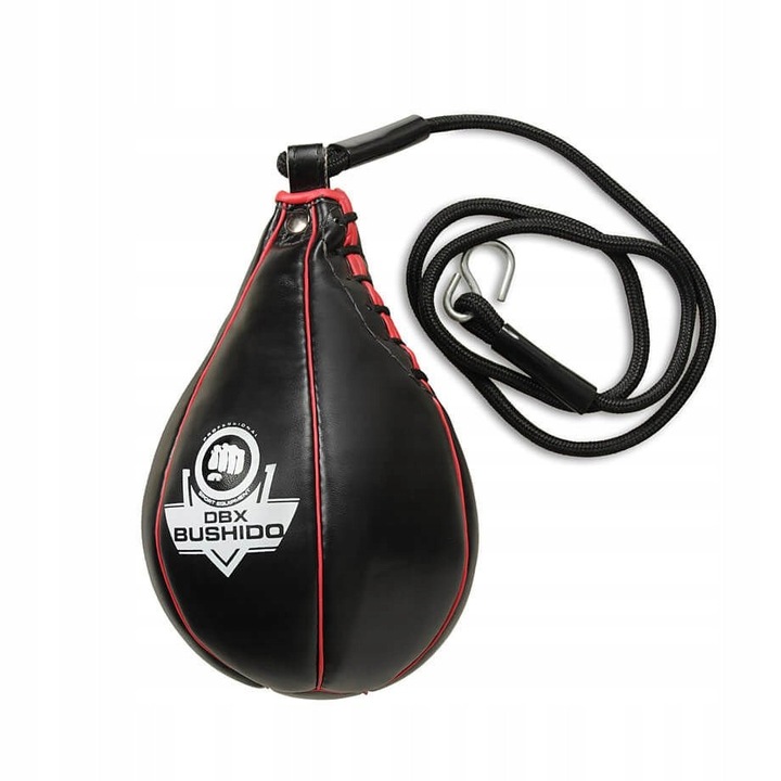 DBX Bushido edzőzsák, szintetikus bőr, 30x17cm, 60-100cm gumiszalag, fekete
