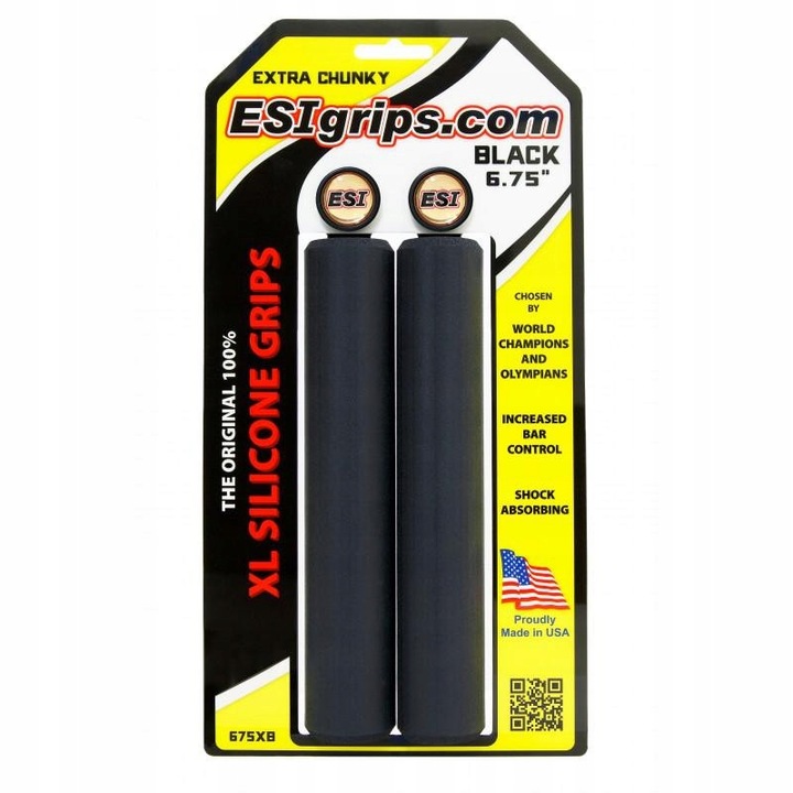 ESI Extra Chunky XL szilikon markolatok, fekete, 170x34mm, 2 db-os szett