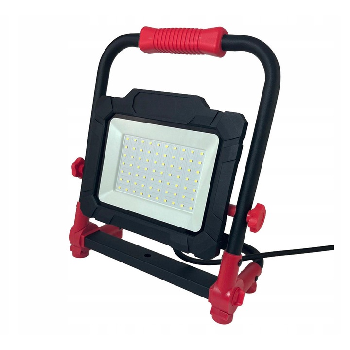 AW-Tools 50W hordozható összecsukható LED projektor, fehér 17x20x3.5cm