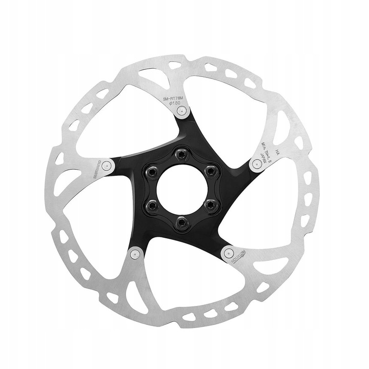 Диск за спирачка Shimano SM-RT76 180mm 6 болта, черен