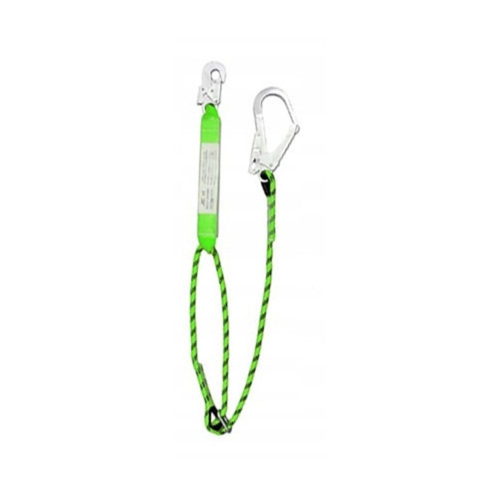 Consorte biztonsági energiaelnyelő karabinerrel, 44mm, 100kg, 5 év, fekete