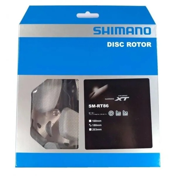 Диск за спирачка Shimano Deore XT RT86 180mm сив 6 болта