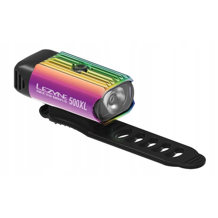 Lezyne Hecto Drive 500XL első lámpa, 500 lumen, USB, neo metallic, 84g