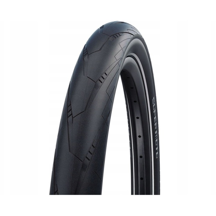 Schwalbe Super Moto kerékpár gumiabroncs 28x2,4 fekete fényvisszaverő