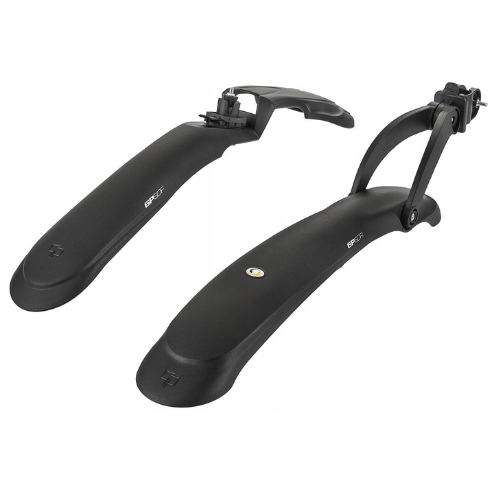 Set aparatori noroi Simpla GP, plastic amortizat, negru, 24x8cm, 28x8cm