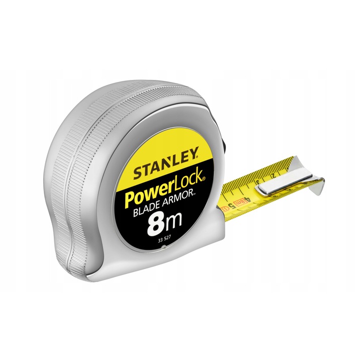 Рулетка Stanley Powerlock 8м 25мм хромирана, устойчива
