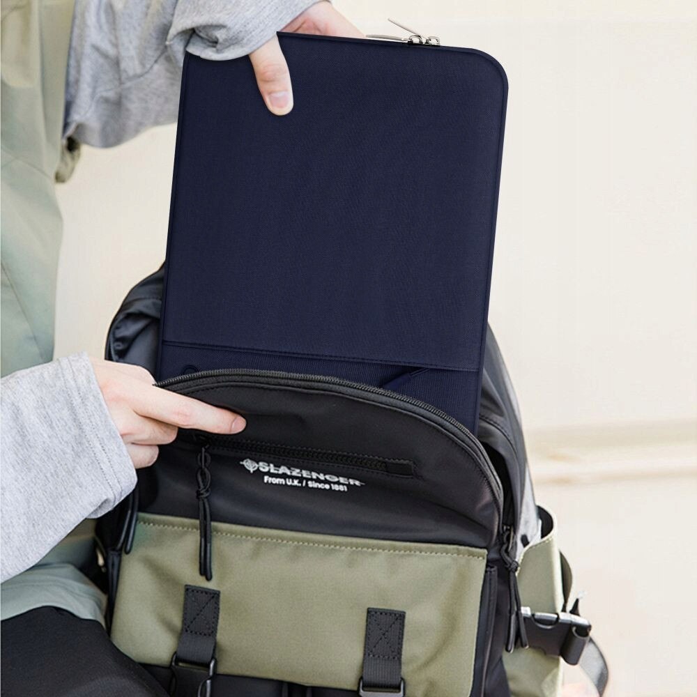 Husa laptop Tech-Protect Sleevy, albastru inchis, 36x26.5x2cm, 13-14 inch