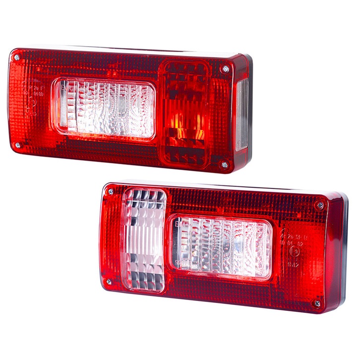 Horpol 12V 24V bal jobb téglalap alakú hátsó lámpa szett 218x100x54.5mm