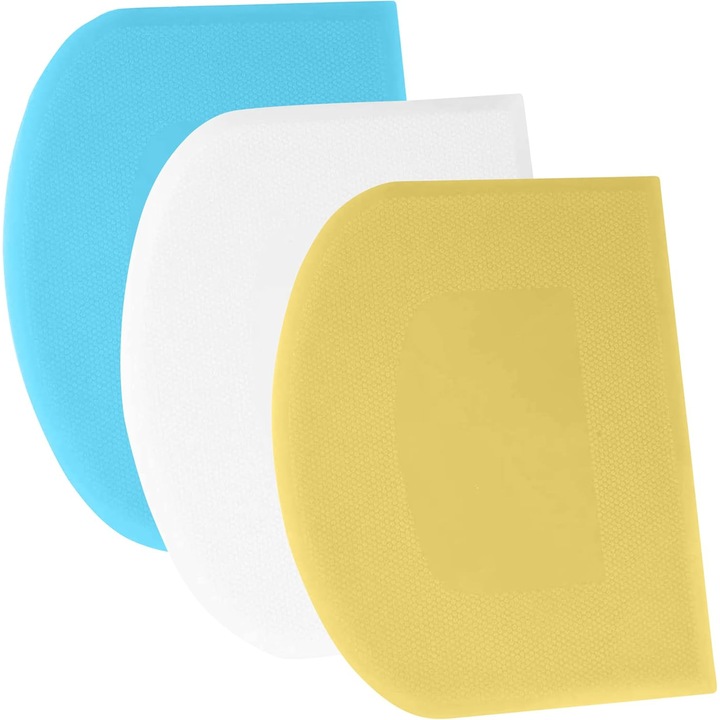 Set 3 raclete aluat flexibile, multicolor, 12x9.5cm