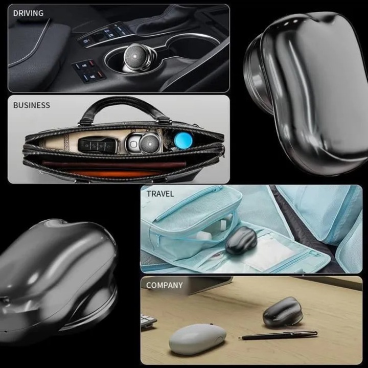 Aparat de ras electric Mini Shave, mini trimmer portabil, reincarcabil USB, autonomie 360 min, negru, 1 buc