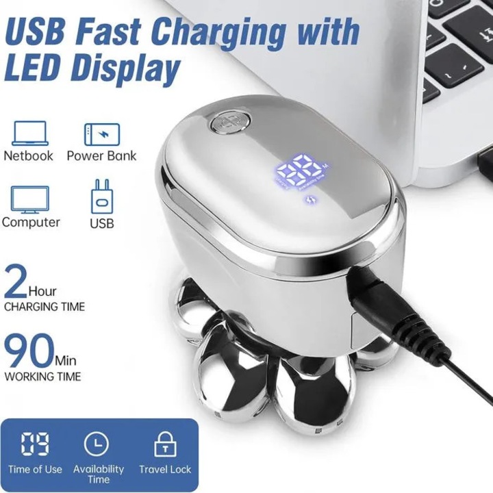 Aparat de ras electric, 6 in 1, fara fir, rezistent la apa, negru, dimensiuni variabile