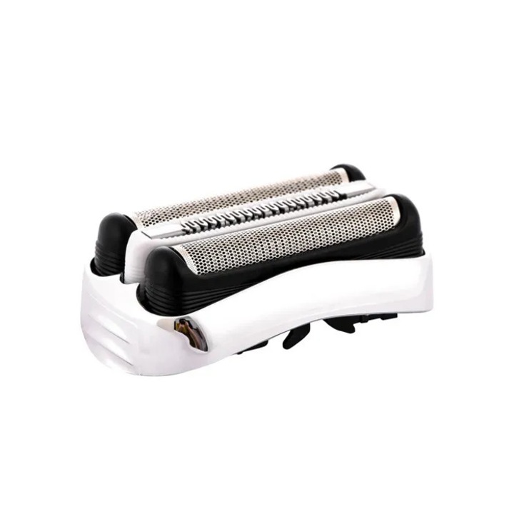 Cap de inlocuire pentru aparat de ras electric compatibil Braun Seria 3 32B/21B/21S/32S, folie si cutit de schimb, negru/alb, 1 buc