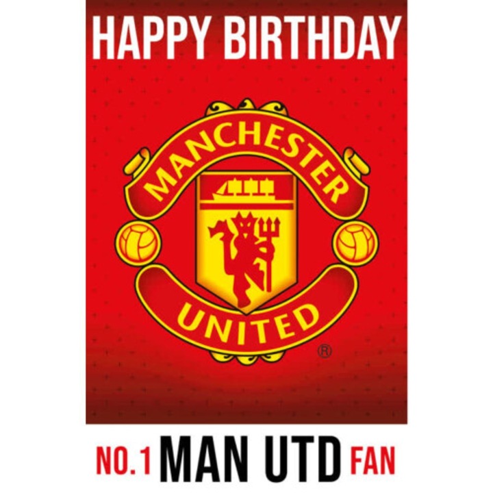 Manchester United 3D lencsés gyűjtőkártya, animált hatás döntéskor, prémium kartonra nyomtatva, piros, 9 x 6 in, 1 db