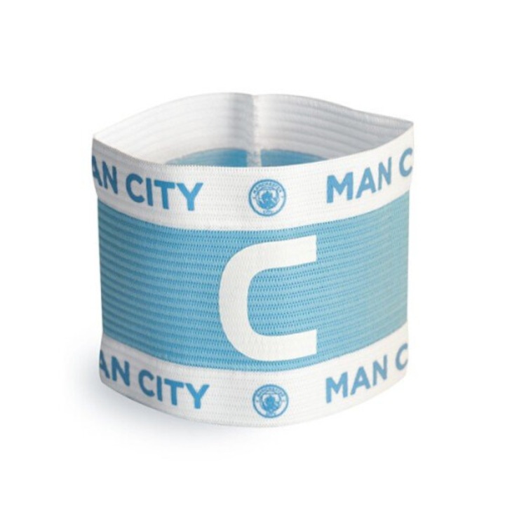 Капитанска лента Manchester City FC, еластична, синьо-черна