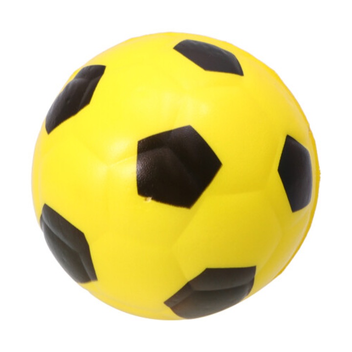 Jucarie fotbal PU galben 10x10x10cm pentru caini