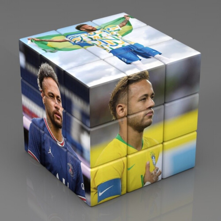 Cub Rubik Fotbal Neymar, educativ, plastic, 5.6x5.6cm