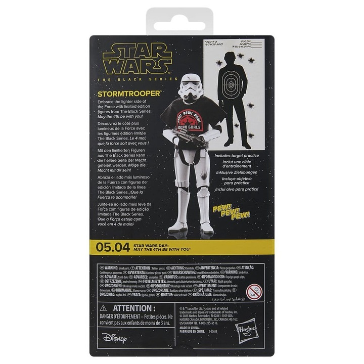 Gyűjthető figura / akciófigura HASBRO Star Wars The Black Series Stormtrooper, mozgatható, 15 cm, May the 4th kiadás, Fehér, 1 db
