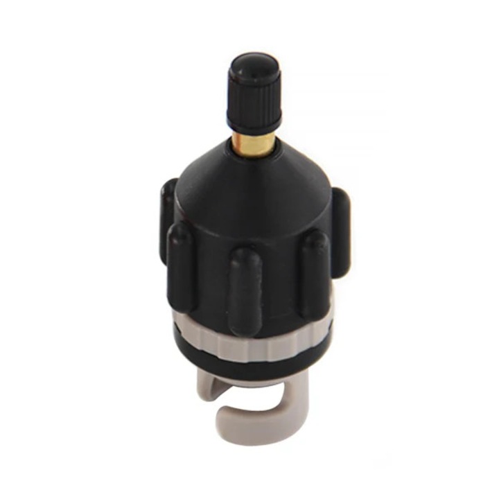 Adaptor pentru pompa / adaptor de conversie pentru placa de paddle si barci gonflabile, compatibil cu pompe auto si manuale, din nylon si metal, negru, 1 buc