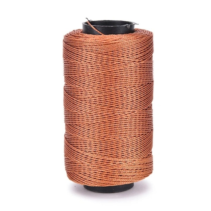 Fir pentru zmeu/sfoara torsadat durabil, 2 fire, diametru 0.8 mm, rezistenta la tractiune 60 lb (≈27 kg), maro, 200 m
