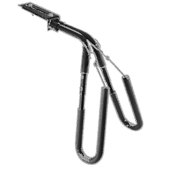 Suport/portbagaj pentru placa de surf pentru scuter/moped/bicicleta, aluminiu usor si rezistent, brate reglabile cu protectie din spuma si chinga bungee, negru, 1 buc
