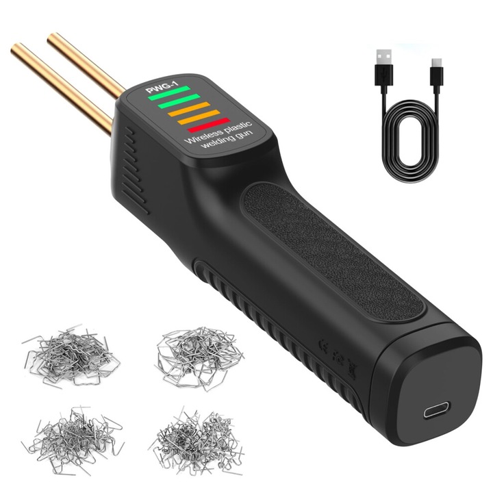 Hordozható, vezeték nélküli műanyag hegesztőgép, LED, 2600mAh, szett