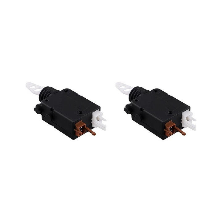 Set 2 bucati, actuator inchidere centralizata 661503, 5 pini, pozitie fata stanga, negru, compatibil cu 106/205/309/405/605, Xsara/Saxo/Berlingo