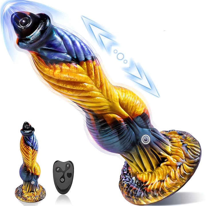 Klitorisz vibrátor orvosi szilikon 10 mód arany 15x3cm