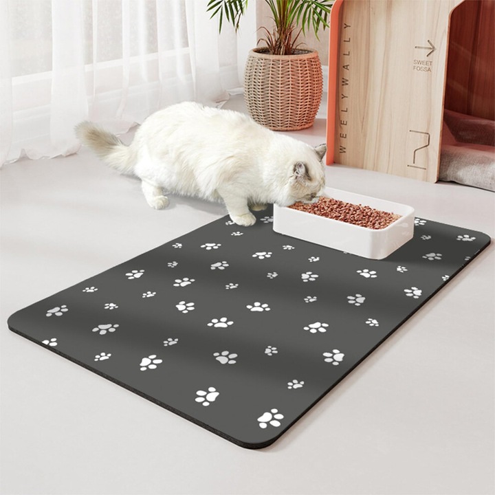 Covoras pentru hranire animale, superabsorbant, antiderapant, impermeabil, 45x70cm