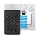 Tastatura numerica wireless 2.4G, 18 taste, alb, 33x12cm