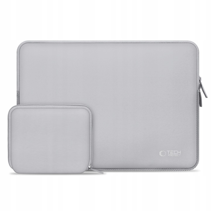Husa laptop Tech-Protect NeoSlim set, gri crayon, 40x28x2cm