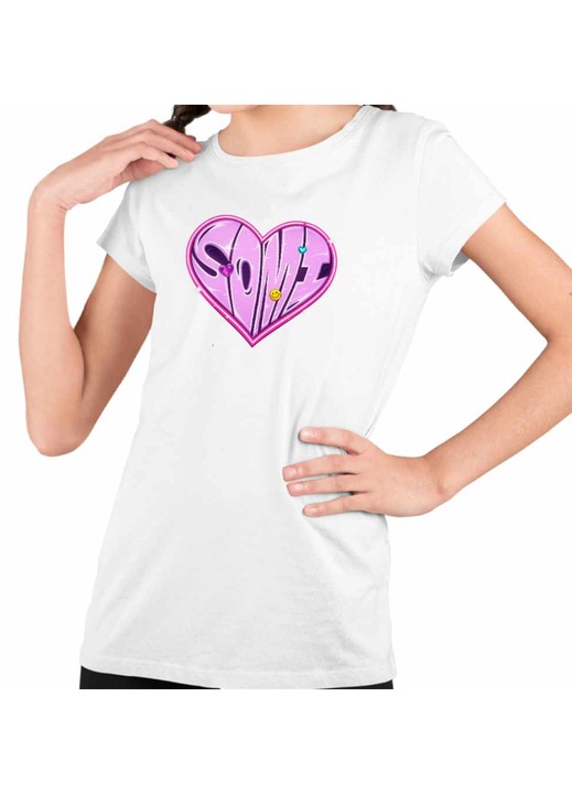 Gyerek Lány Póló Jeon Somi Love Kpop Merch, Fehér