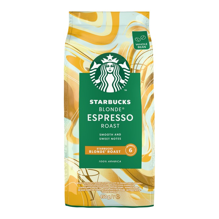 Cafea boabe Starbucks Blonde Espresso, 450 g